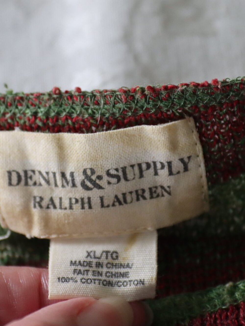 Denim & Supply Ralph Lauren Aztec Pattern Scoop Neck Sweater Size XL Flawed - Picture 2 of 15